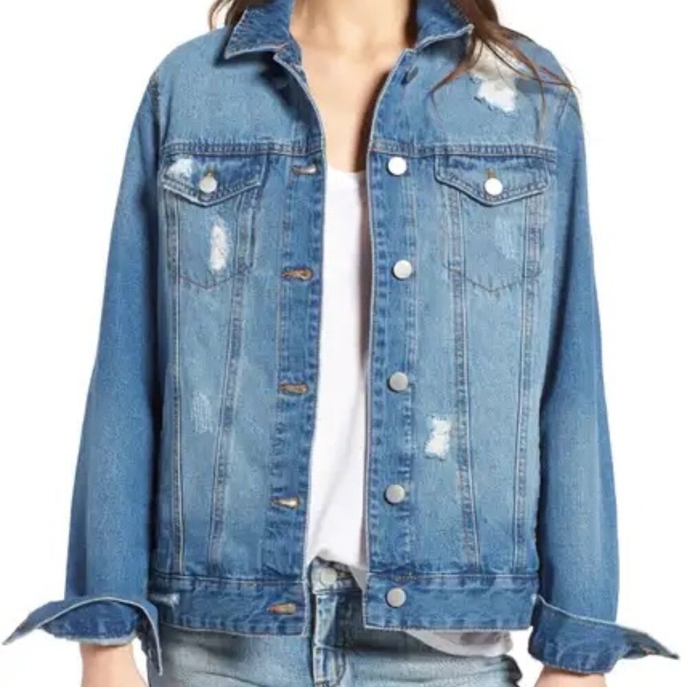 Nordstrom B.P. Oversized Trucker Jean Jacket | S